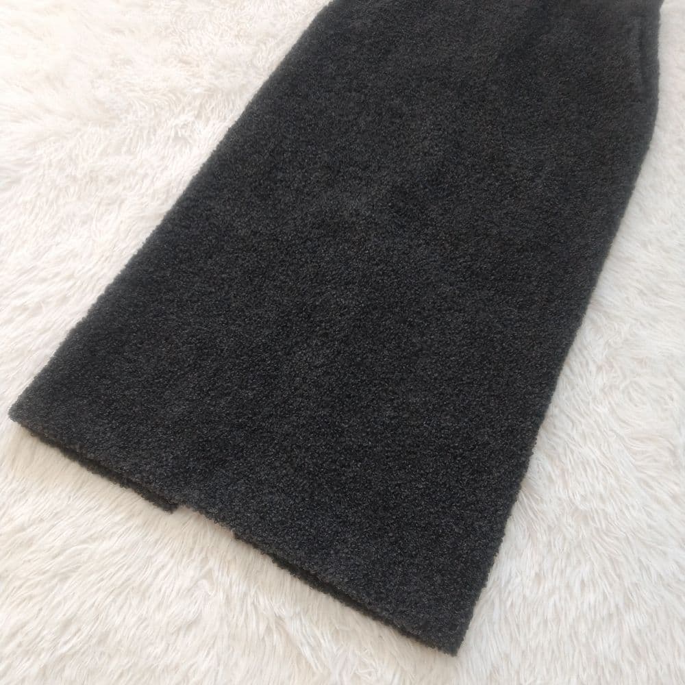 Y's ワイズ ヨウジヤマモト スカート プードル ブークレ ダークグレー S