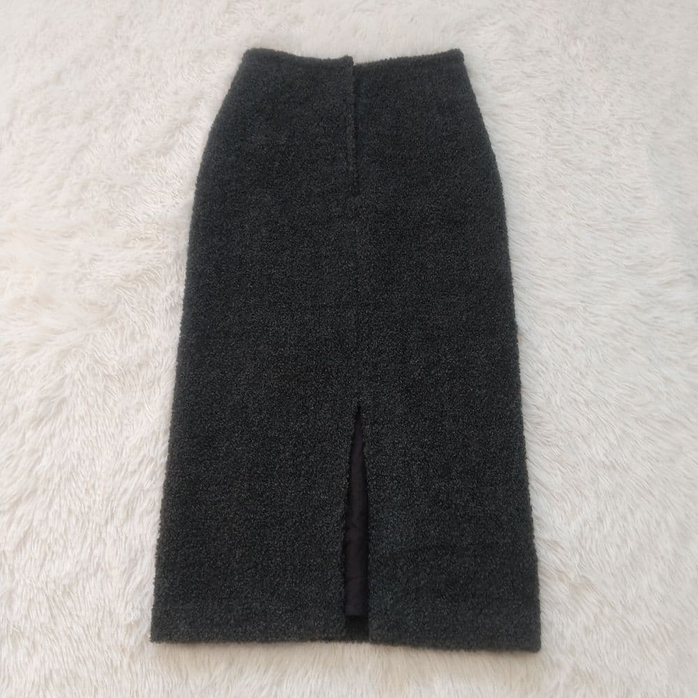 Y's ワイズ ヨウジヤマモト スカート プードル ブークレ ダークグレー S