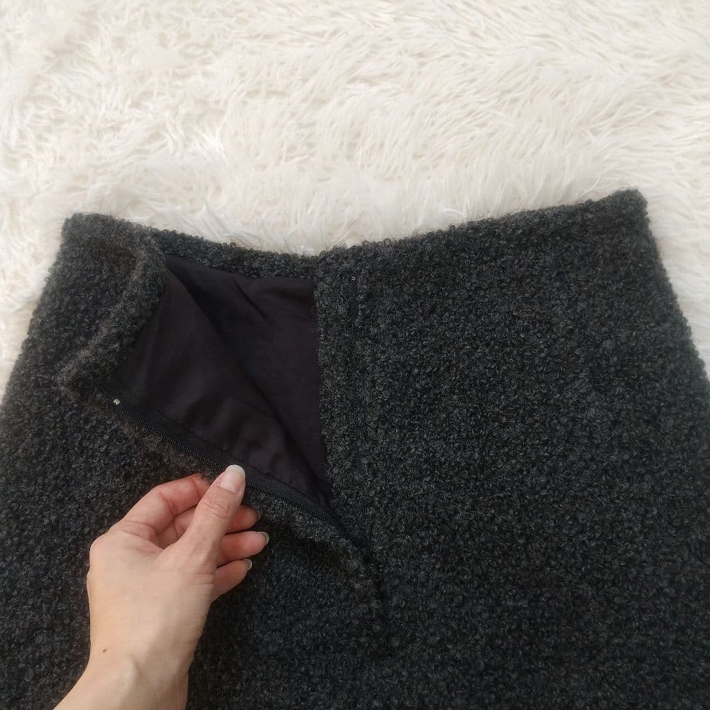 Y's ワイズ ヨウジヤマモト スカート プードル ブークレ ダークグレー S