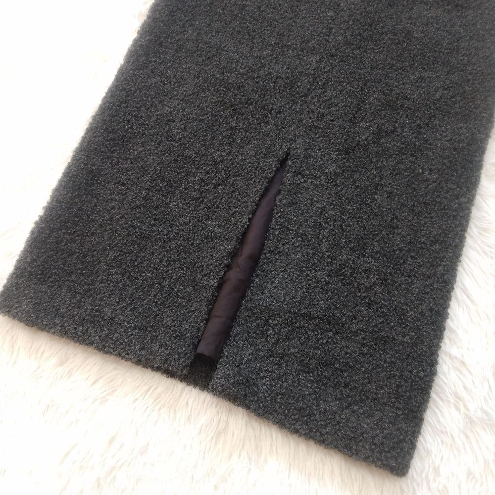 Y's ワイズ ヨウジヤマモト スカート プードル ブークレ ダークグレー S