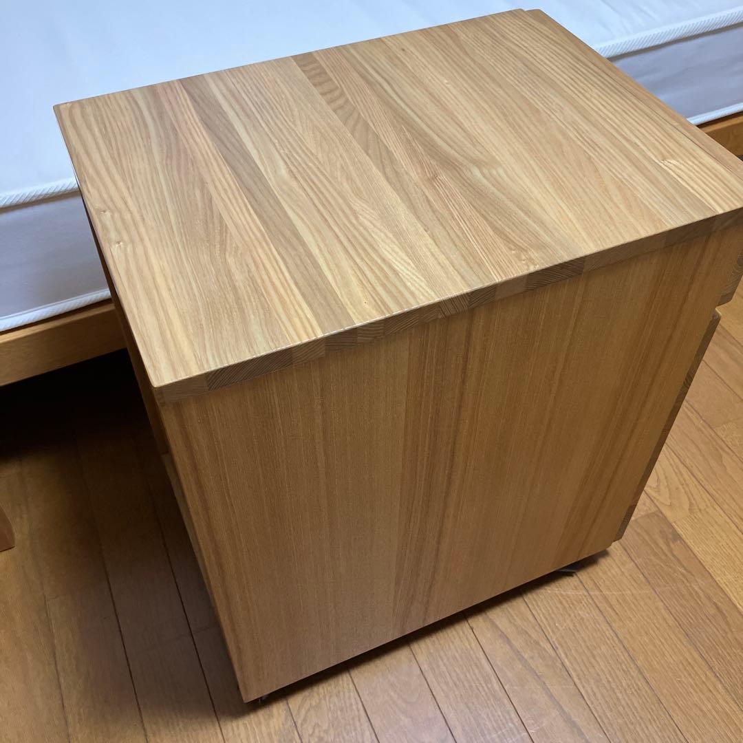 無印良品　タモ材　キャビネット