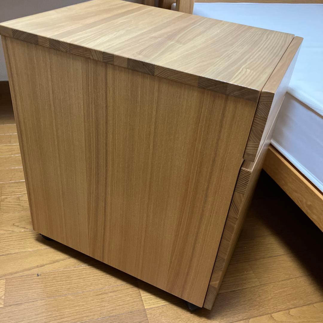無印良品　タモ材　キャビネット
