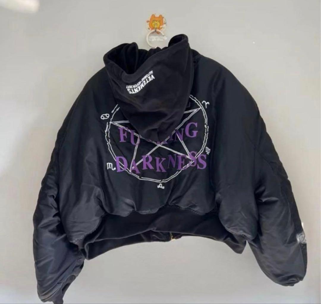 ジャケット・アウター VETEMENTS total darkness bomber jacket