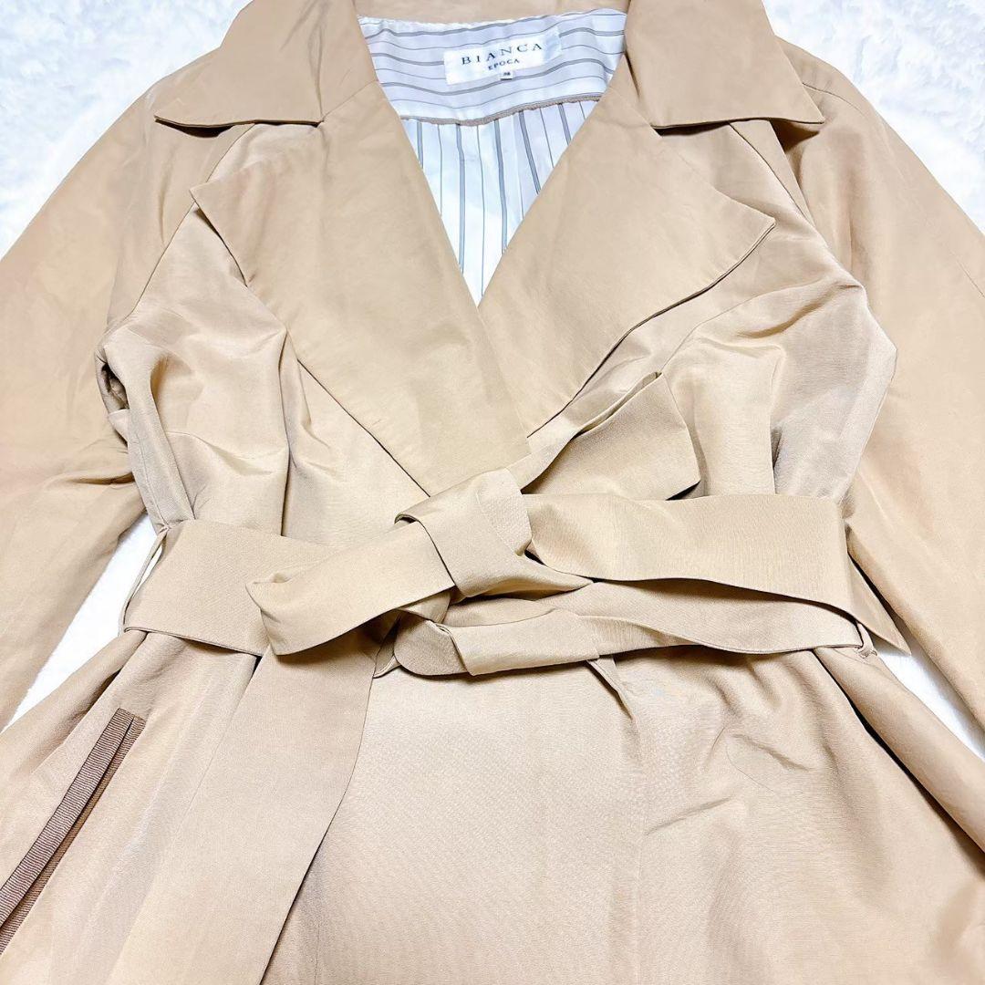 美品　エポカ　EPOCA　トレンチコート　ベルテッドコート　ベージュ　38