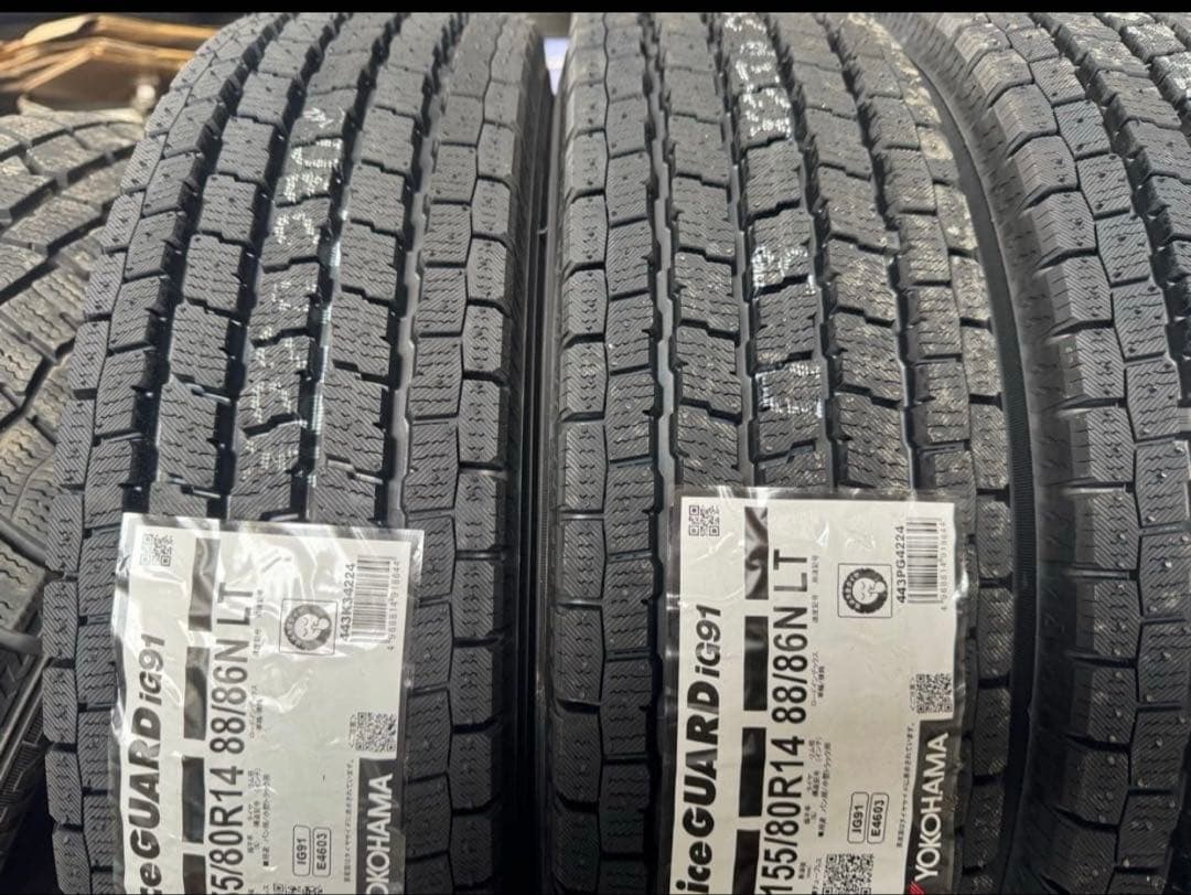 ①リク 新品 ヨコハマ ig91 155/80R14 88/86N LT