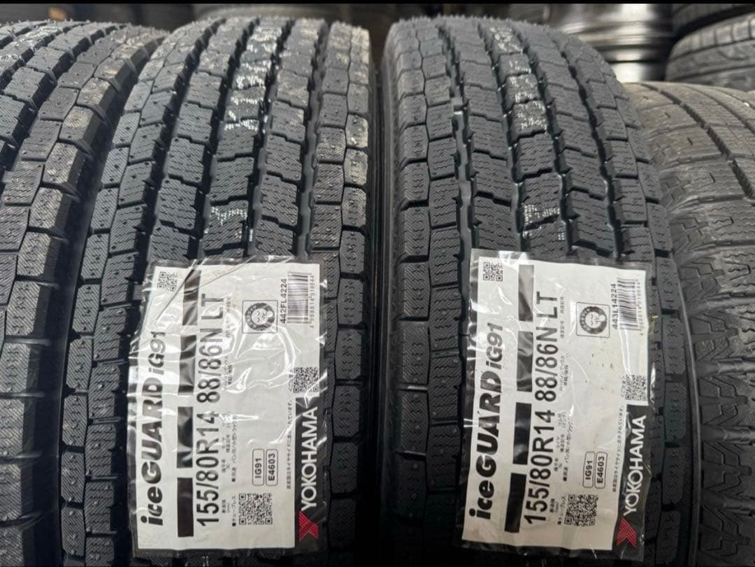 ①リク 新品 ヨコハマ ig91 155/80R14 88/86N LT