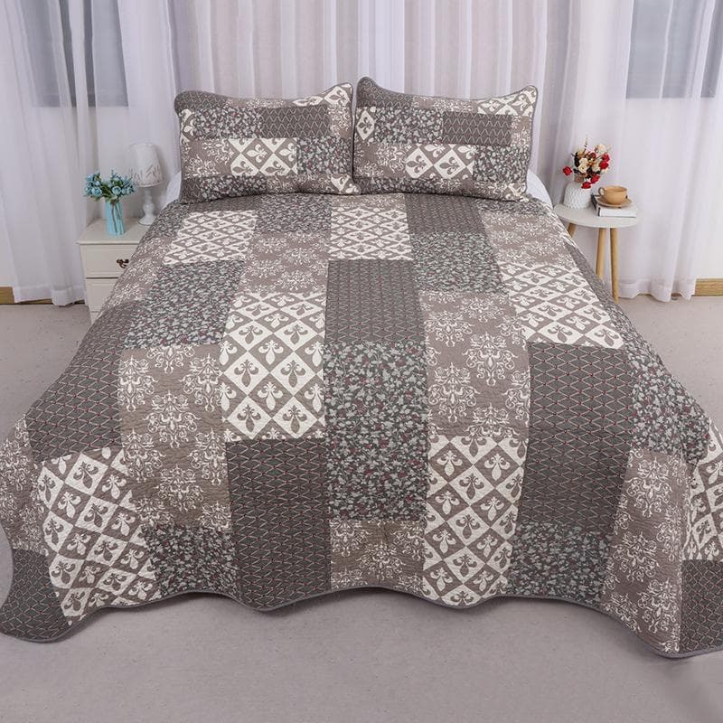 キルトベッドカバー3点セット綿マルチカバー キルティング lsyy01