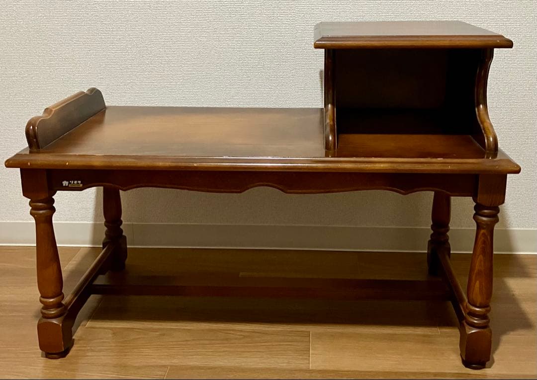 カリモク家具コロニアル テレフォンベンチ 電話台 サイドテーブル 花台 飾り棚