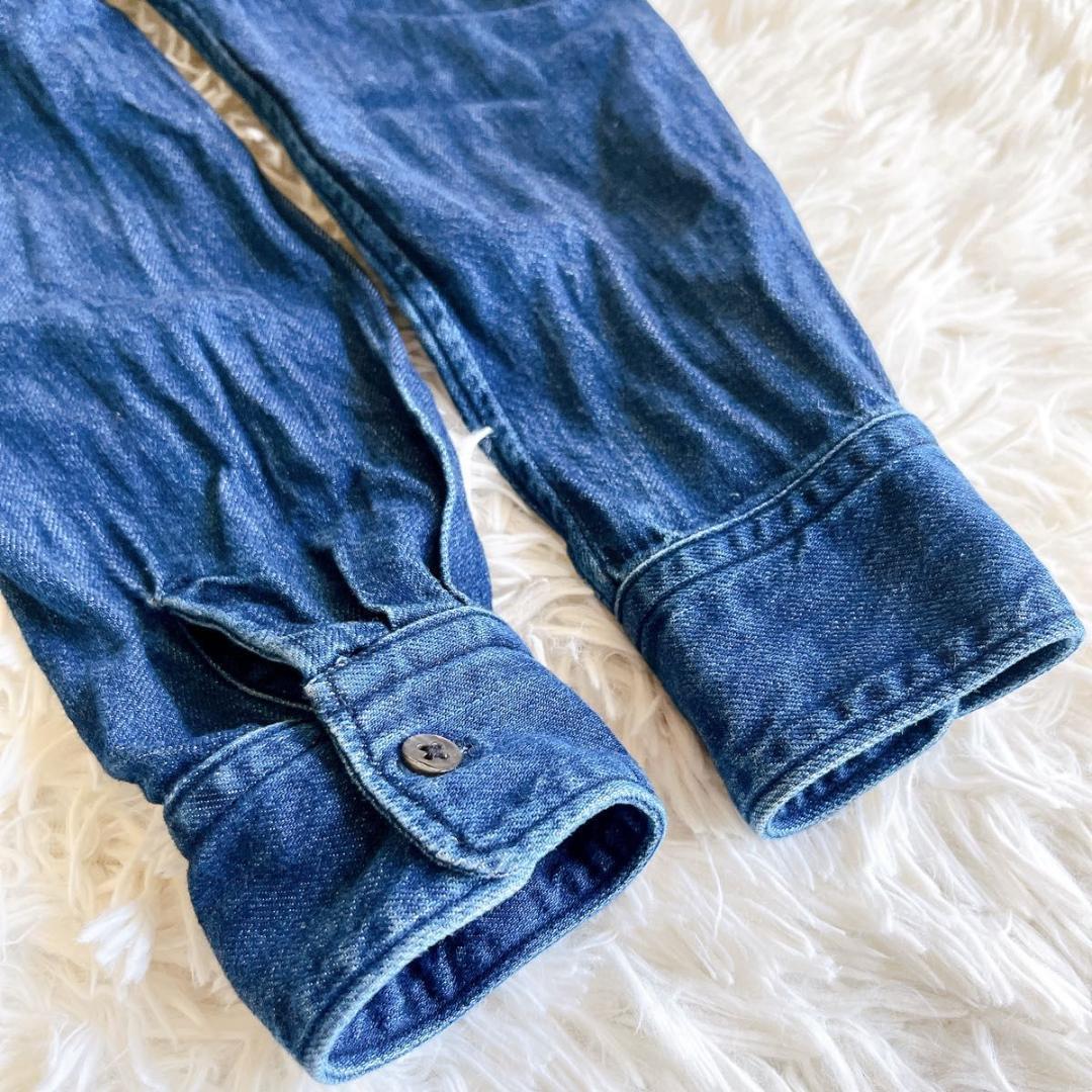 ＊美品【キャピタル】インディゴシャツワンピース　ホーボードレス　ベルト　0