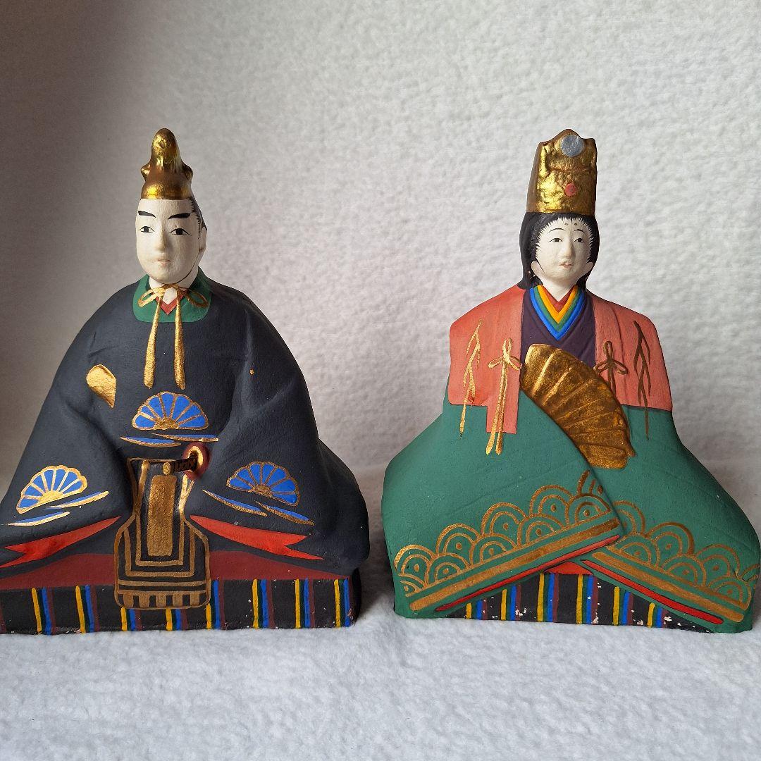 古賀人形　郷土玩具　お雛様　土人形