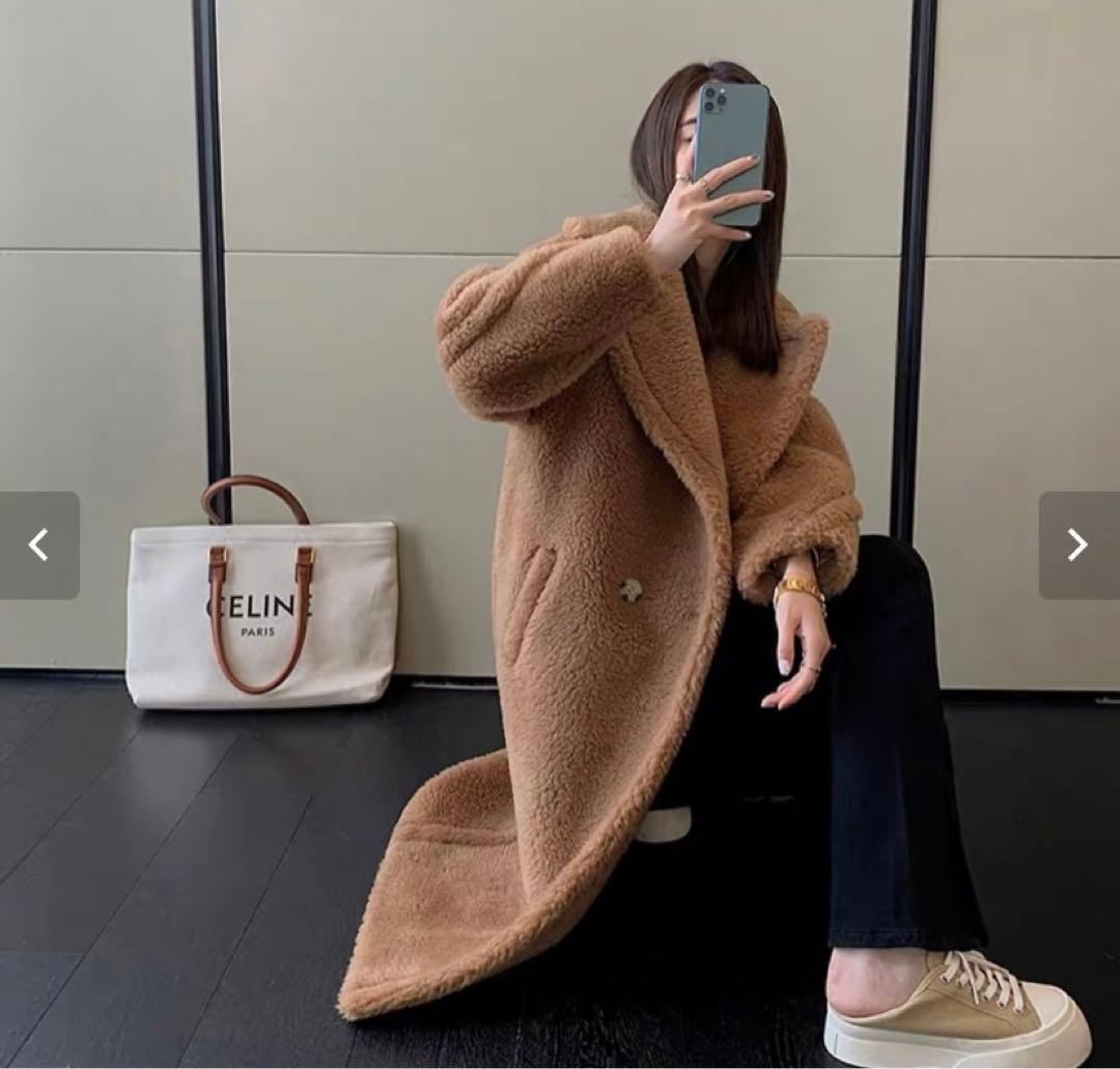 ⭐︎新品未使用【Rnyroom】大人気！ベアコート♡アルパカ素材（ライトベージュ）