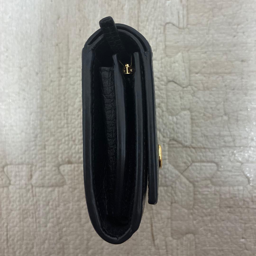 GUCCI 二つ折り財布 黒 ベージュ マーモント