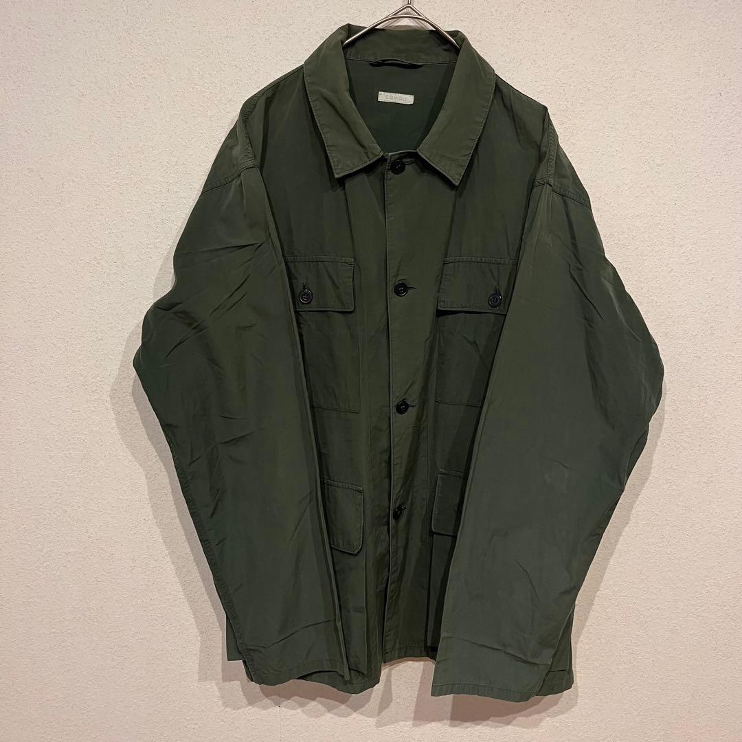 COMOLI コモリ サファリ シャツ カーキ
