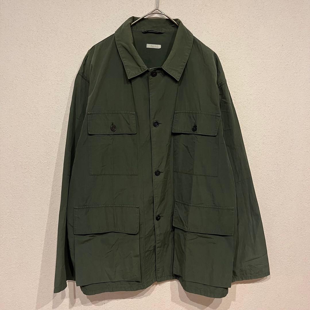 COMOLI コモリ サファリ シャツ カーキ