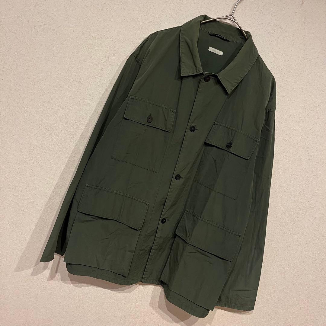 COMOLI コモリ サファリ シャツ カーキ