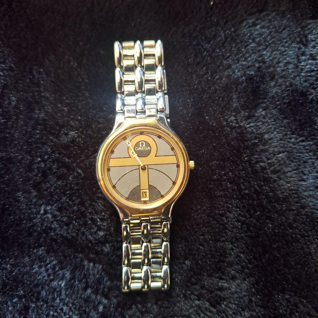 M*i様 Omega アナログクォーツ時計 シルバーゴールド