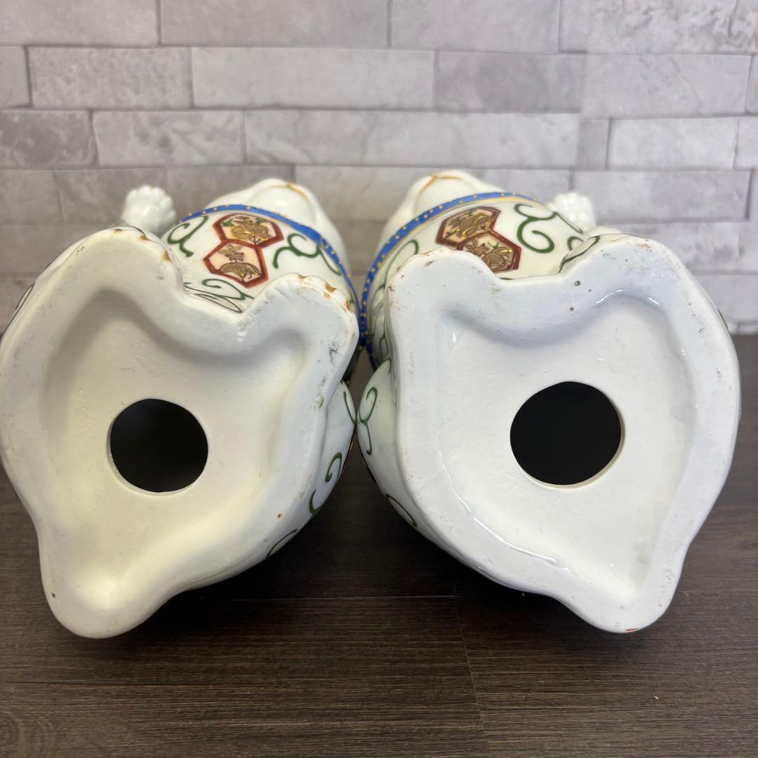 美品 伊万里焼 招き猫一対 陶器 置物