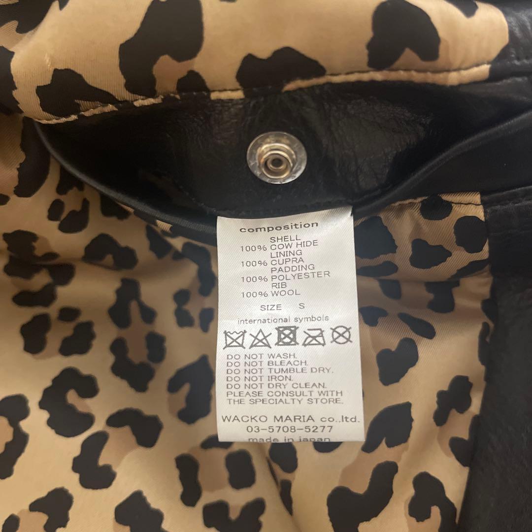 極美品　ワコマリア LEATHER VARSITY JACKET スタジャン