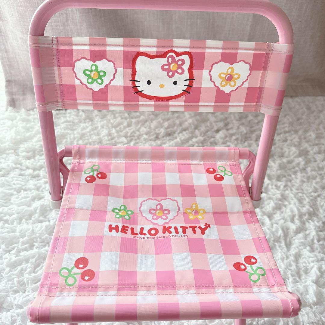 希少品 レトロ ハローキティ‪‪ 折りたたみ イス　1999年製