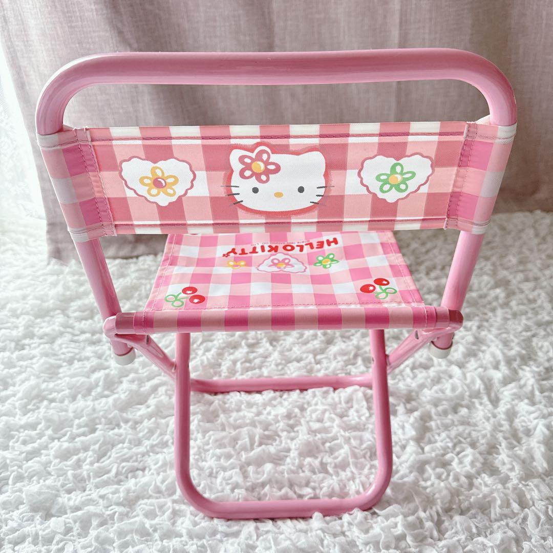 希少品 レトロ ハローキティ‪‪ 折りたたみ イス　1999年製