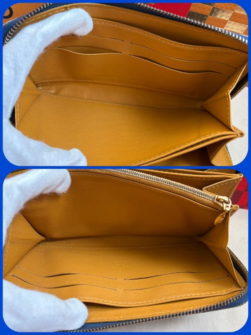 【使用わずか】希少 ルイヴィトン モノグラム デニム ジッピー ブルー 長財布