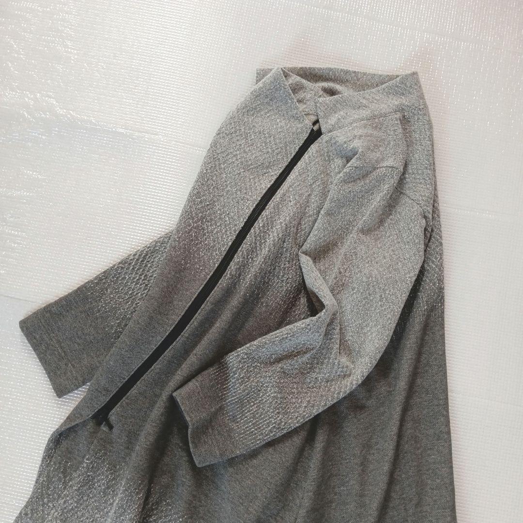 極美品◆芽風 センソユニコ ジャージーフレアコート 圧縮フェルト加工 切り替え