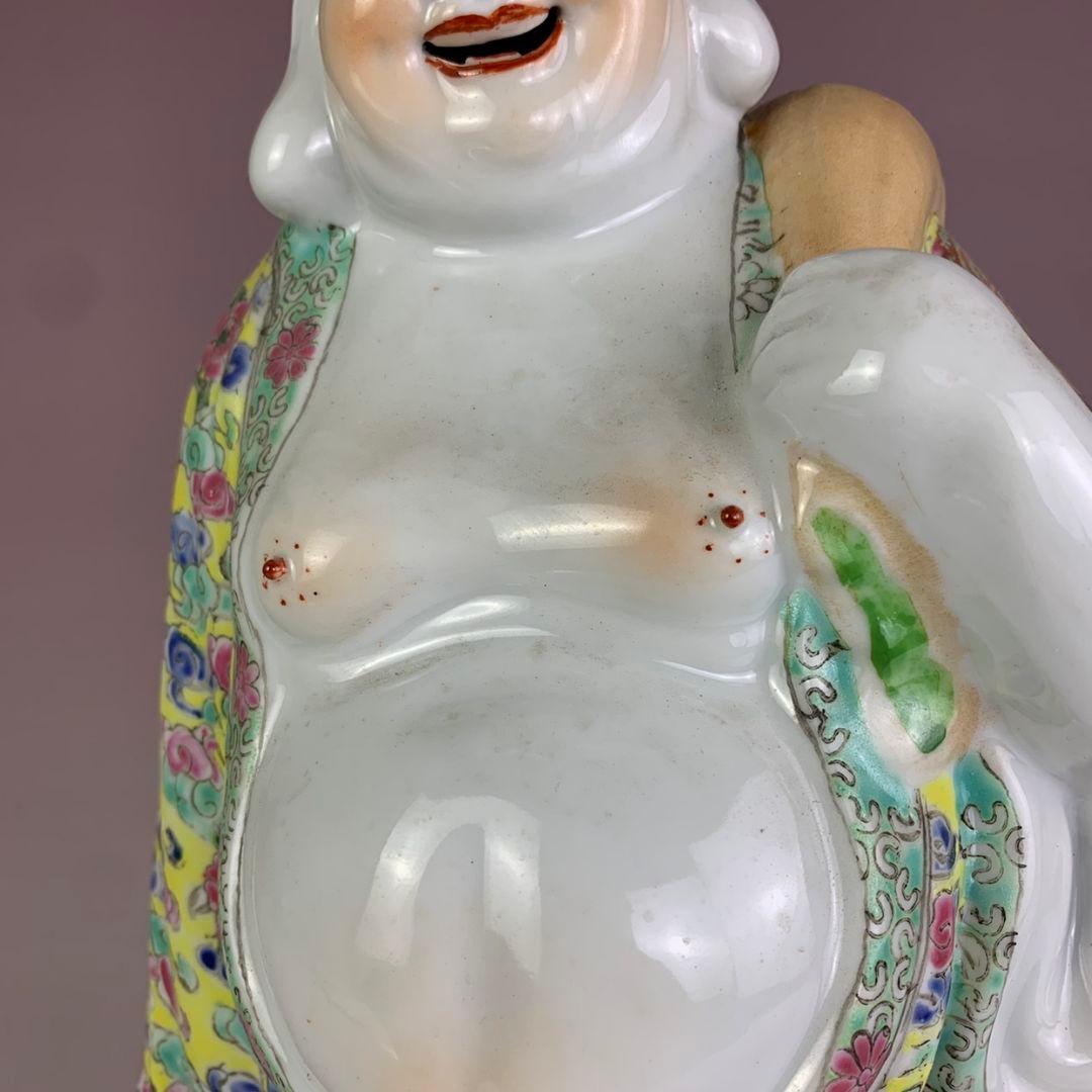 布袋さん彫像  陶磁器 装飾品 現代工芸品 美術品 置物