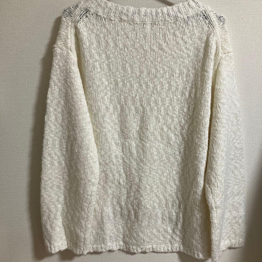 す*の様 【未使用】 crewre ロービングスラブルーズニット ecru si