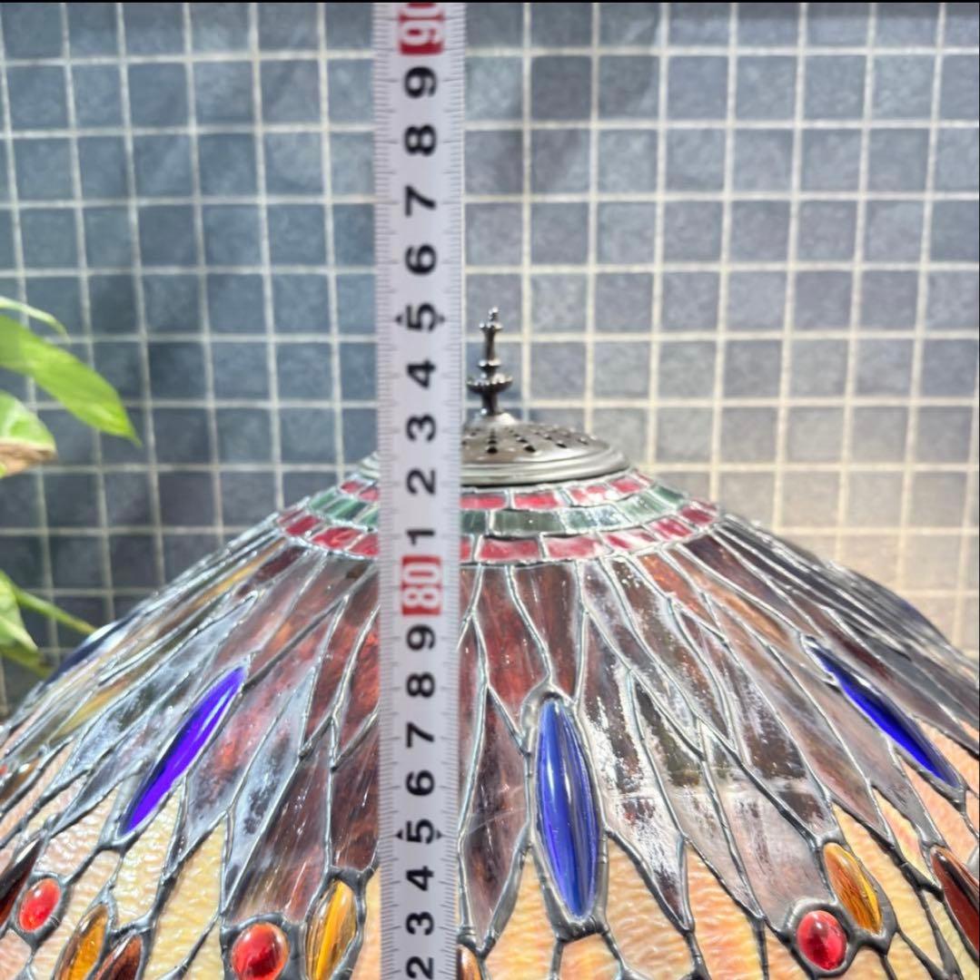 【特大68cm】最高級ステンドグラスランプ ティファニー調トンボ フロアスタンド