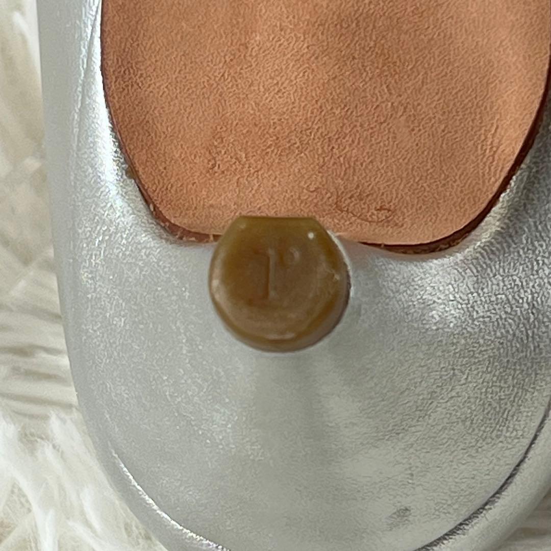 未使用級　repetto レペット パンプス バレエシューズ ヒール シルバー