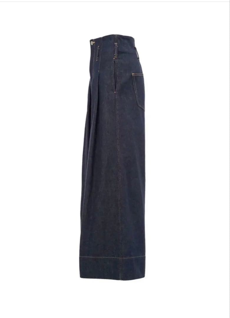 cygne シーニュ　ダークデニム ワイドレッグパンツ