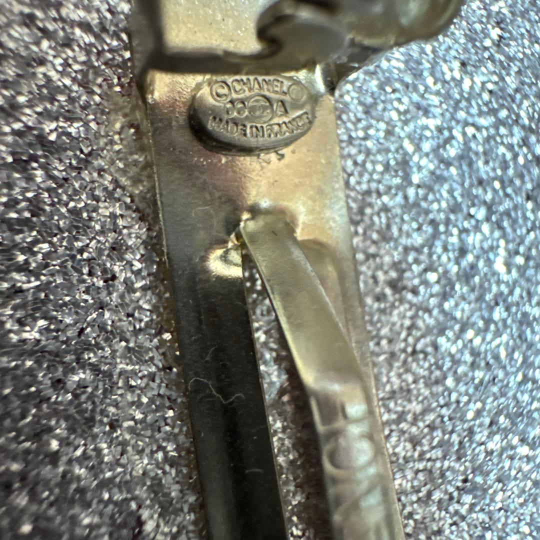 CHANEL バレッタ　ピンク　ラメ　スクエア　ココマーク