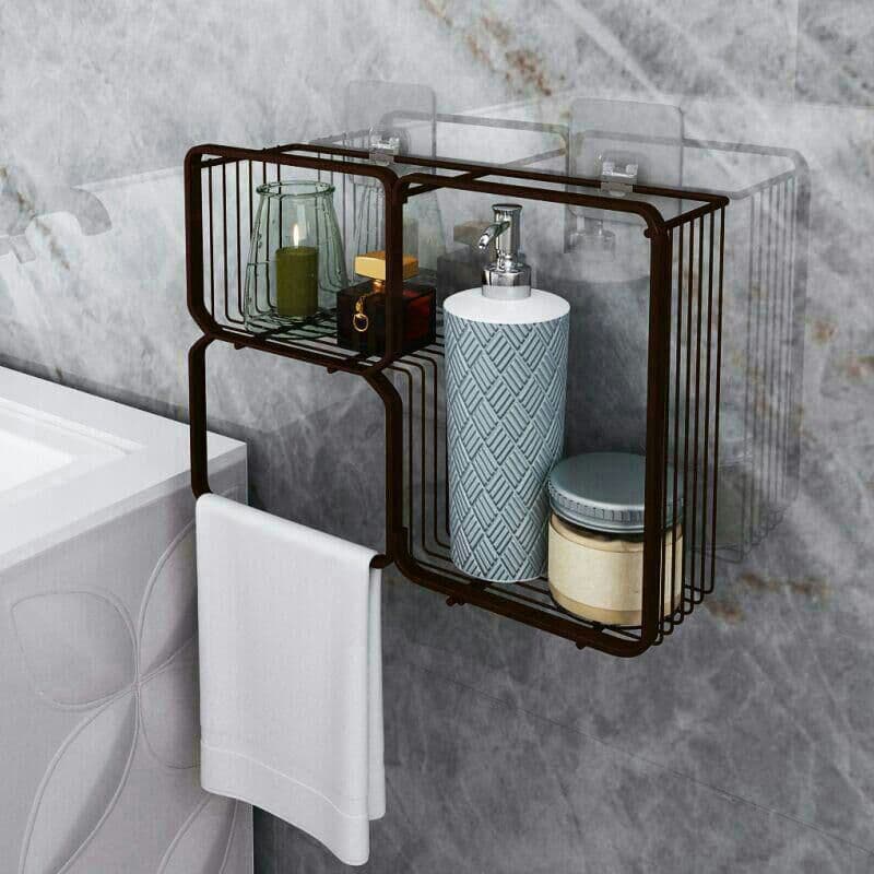 ノーパンチ式壁掛け式アイデア個性吸盤二重浴室トイレホルダー