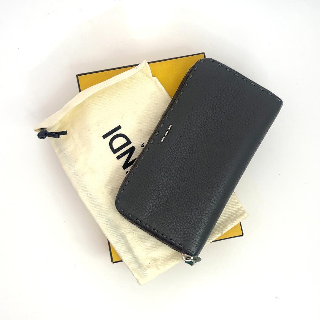 【新春特別価格】FENDI フェンディ セレリア レザー 長財布 ラウンドジップ