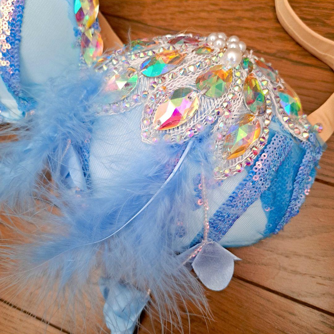 【新品】水色 天使 ベリーダンス衣装 セット Mサイズ