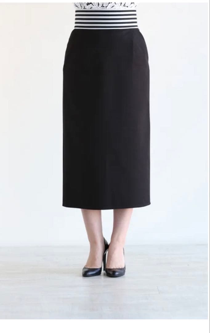 borders at balcony スカート 38 ブラック ボーダーズ