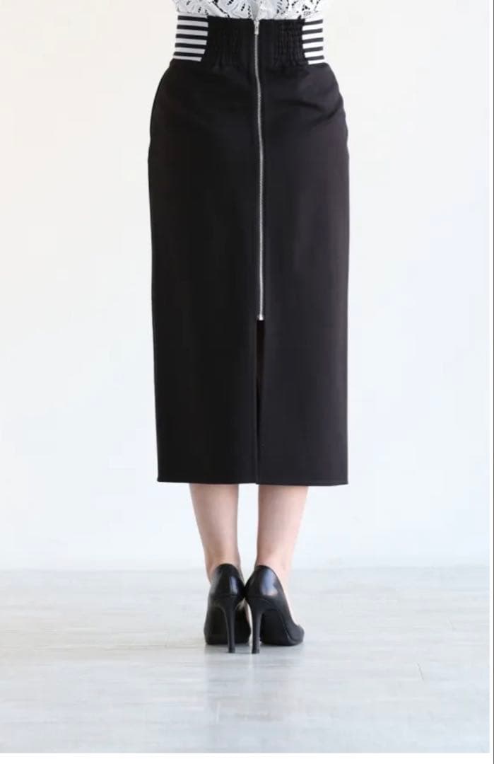borders at balcony スカート 38 ブラック ボーダーズ