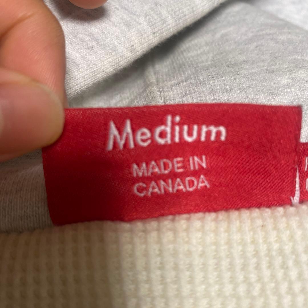 SUPREME グレー ジップアップパーカー