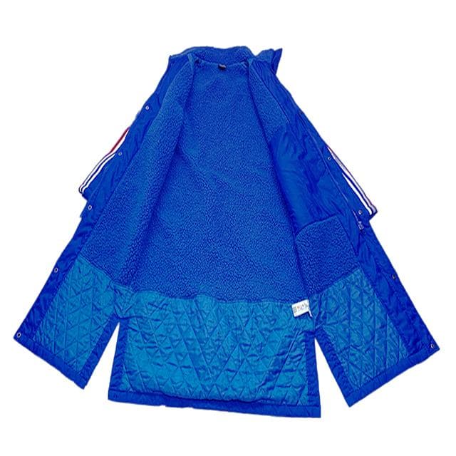 極美品✨️ビッグロゴ✨️adidas ベンチコート L トリコロール ロング丈