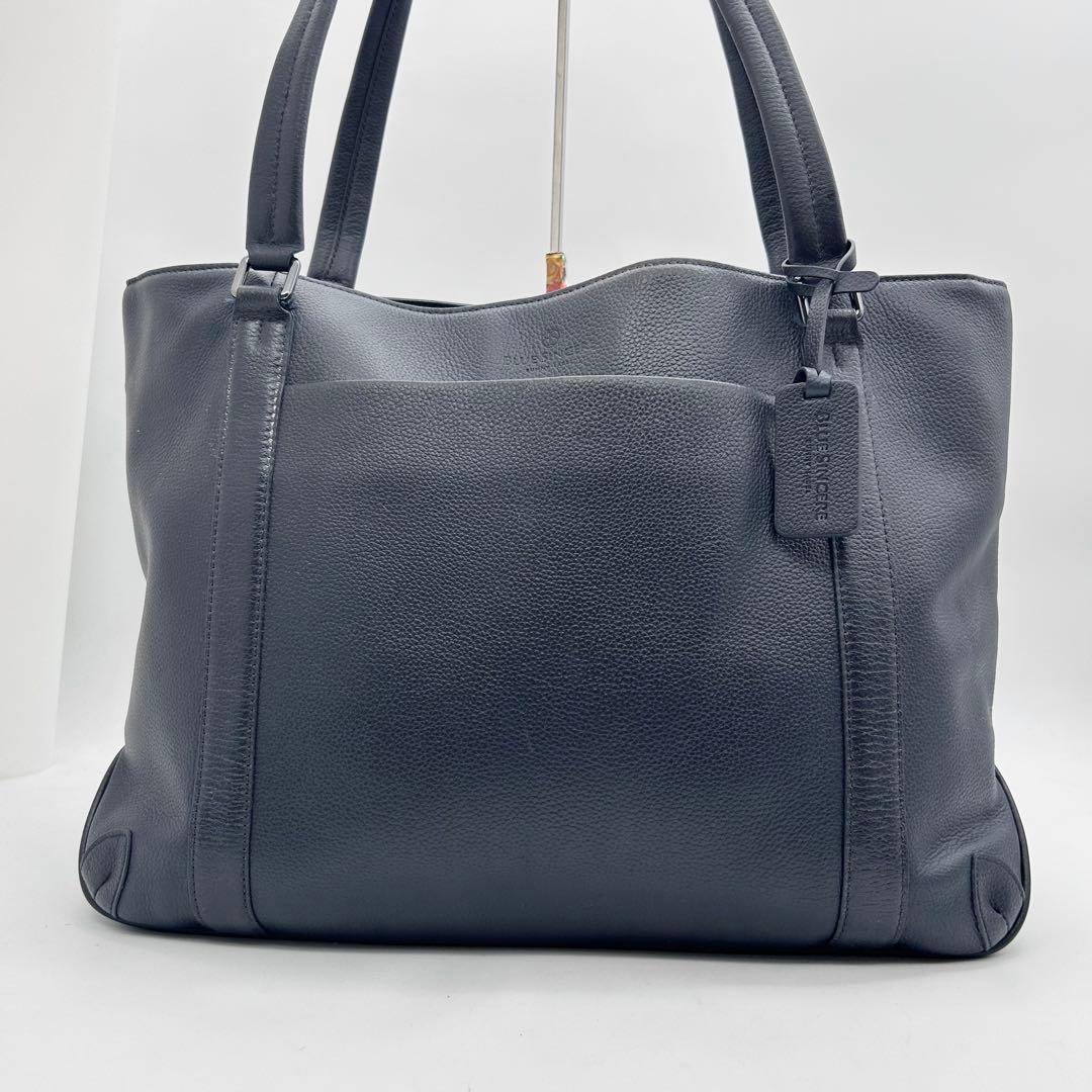 BLUE SINCERE　ビジネスバッグ　トート　レザー　紺色　A4◎　肩掛け◎