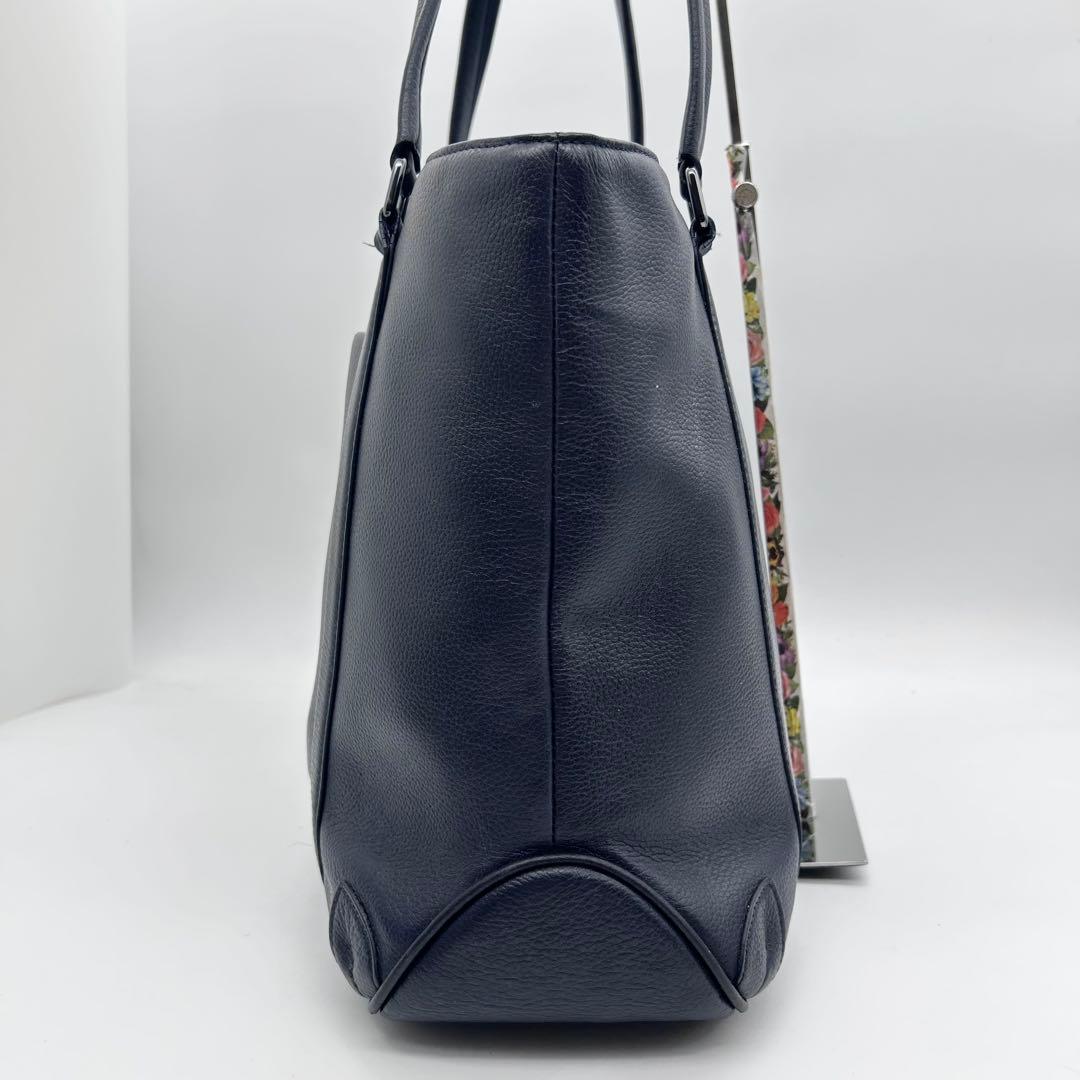 BLUE SINCERE　ビジネスバッグ　トート　レザー　紺色　A4◎　肩掛け◎