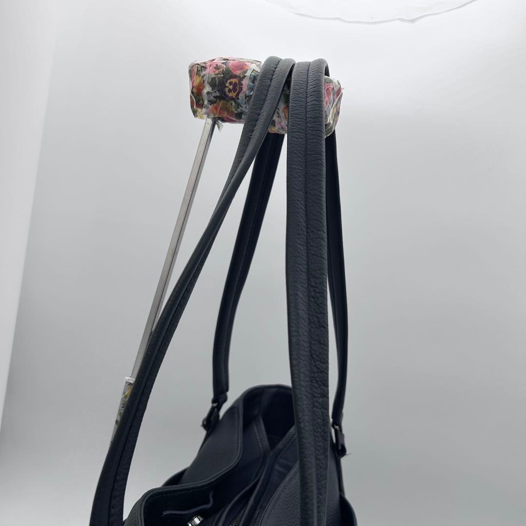 BLUE SINCERE　ビジネスバッグ　トート　レザー　紺色　A4◎　肩掛け◎