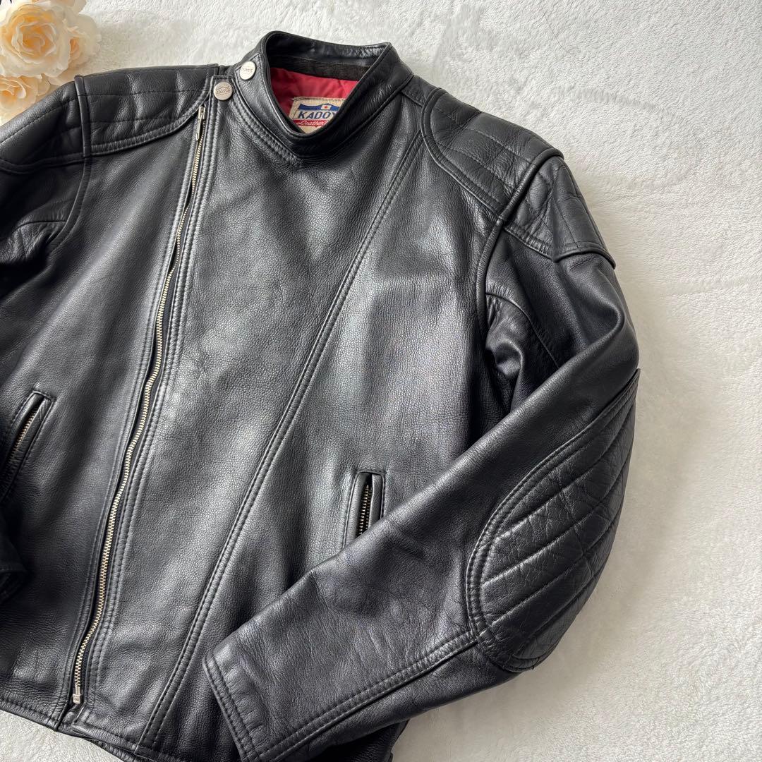 KADOYA カドヤ ライダースジャケット シングル　レザージャケット XL