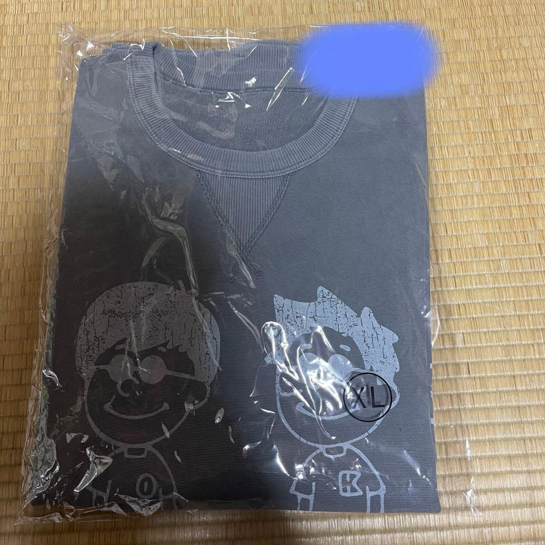 【じのりさま白灰2枚セット】ピザラジオ 半袖 スウェット Tシャツ XL グレー
