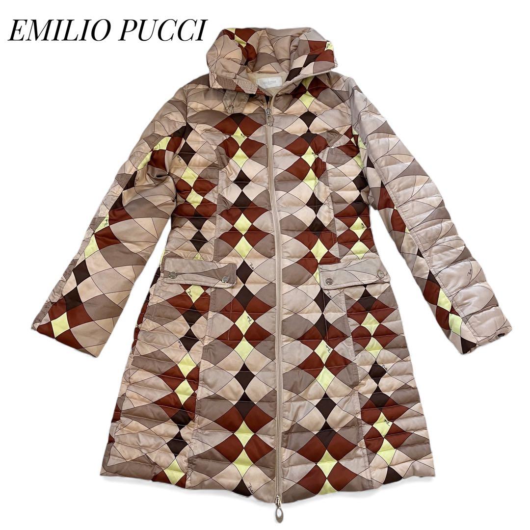EMILIO PUCCI エミリオプッチ ダウンコート ロングコート ブラウンM