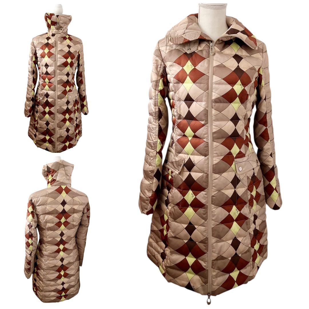 EMILIO PUCCI エミリオプッチ ダウンコート ロングコート ブラウンM