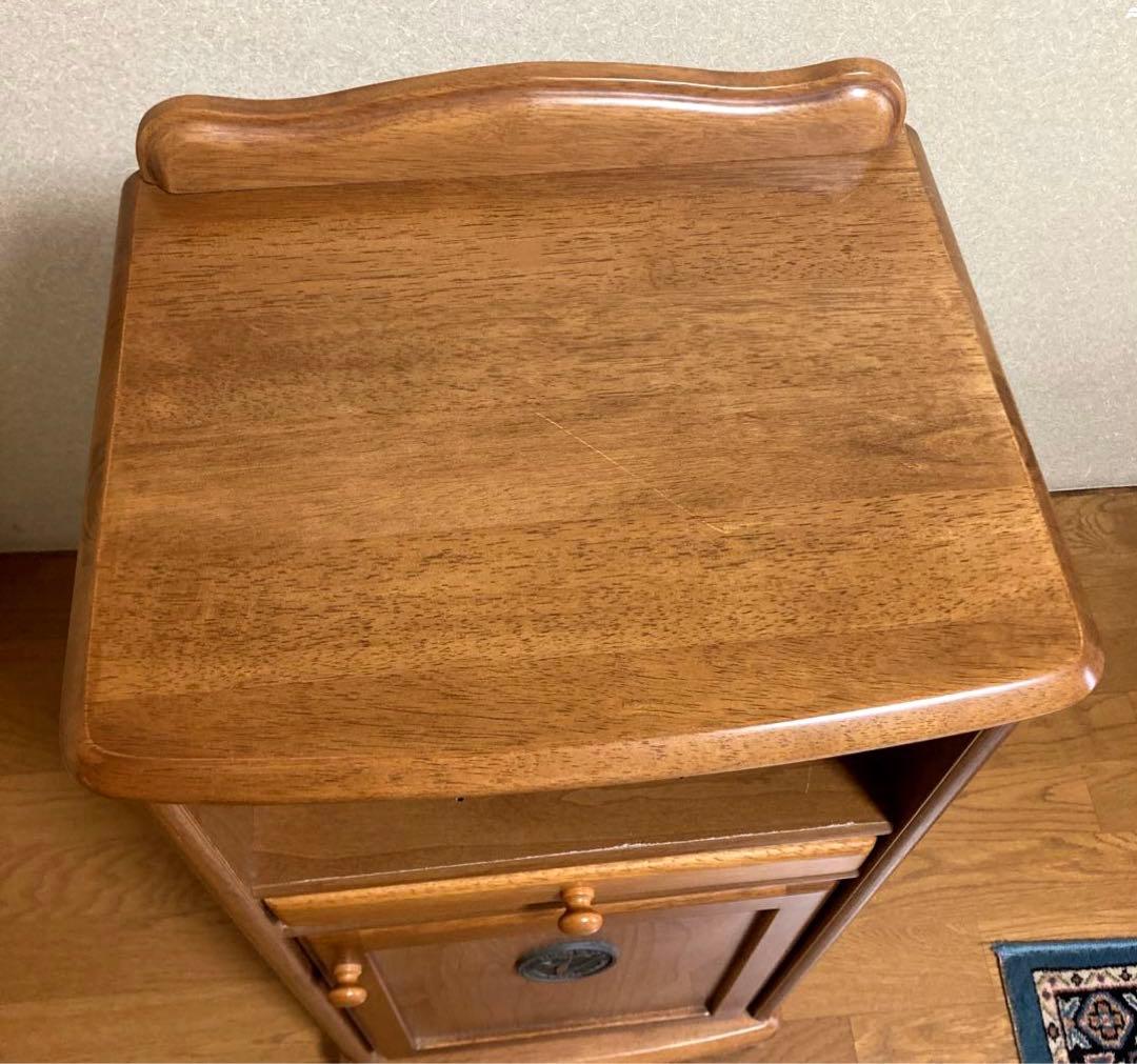 サイドテーブル　電話台　木製収納　　アンティーク