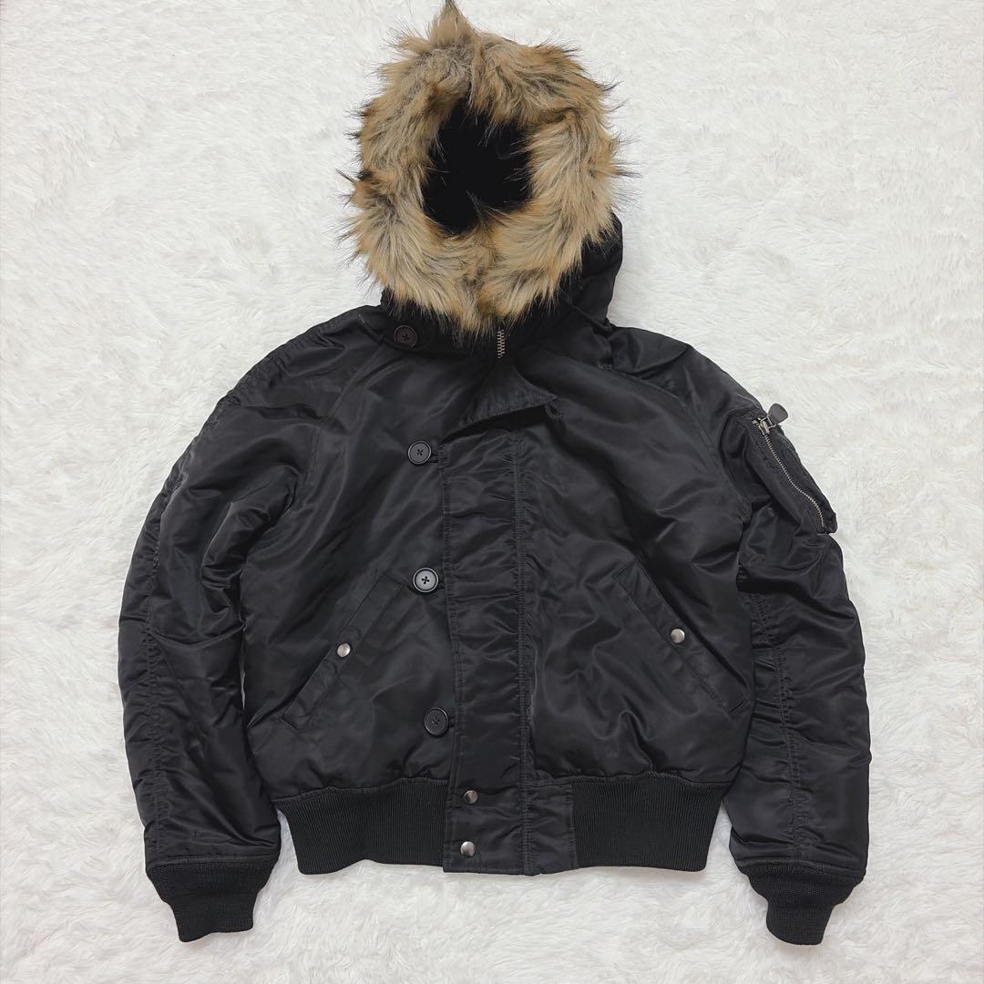 【極美品】AVIREX ブラック N-2Bジャケット L Y2K お兄系 898