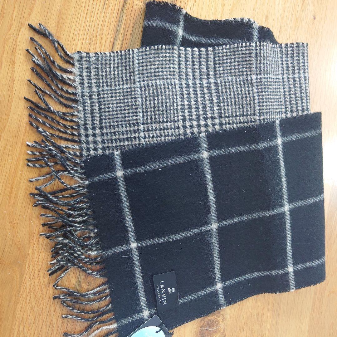 LANVIN COLLECTION チェック柄マフラー