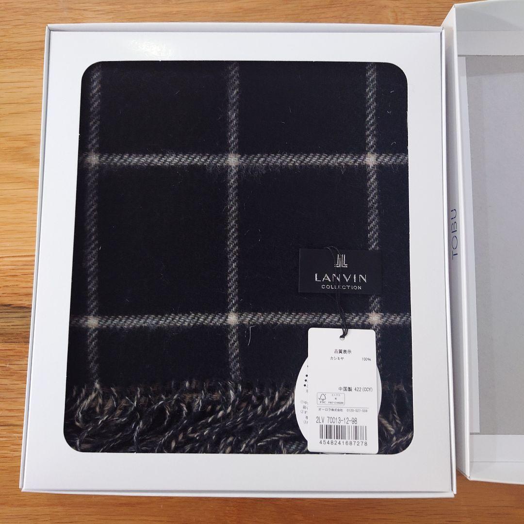 LANVIN COLLECTION チェック柄マフラー